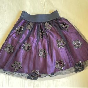 Purple skirt with flower design